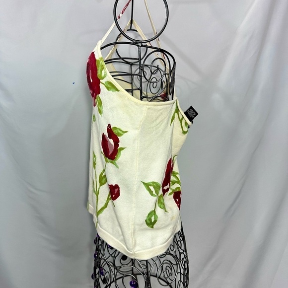 Vintage Strata floral criss cross back tank top size M - Picture 5 of 6